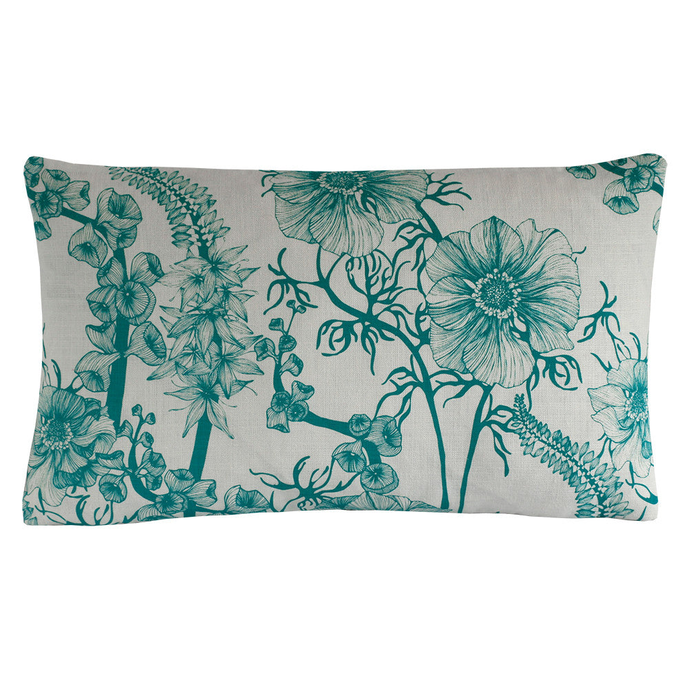 Summer Garden Aqua Green, Cushion Long