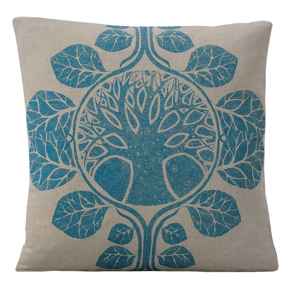 The Tree of Life Aqua Blue, Cushion