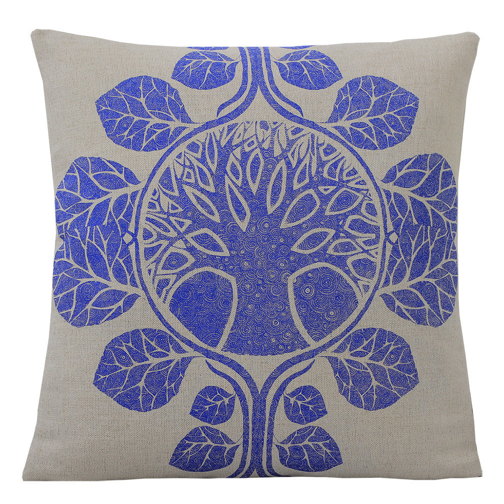 The Tree of Life Blue, Cushion